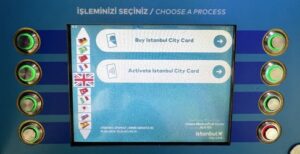 Билетматик для покупки Istanbul City Card