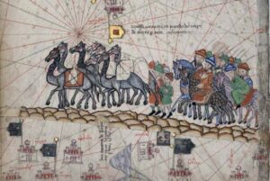Catalan Atlas, Detail Showing The Family Of Marco Polo 1254-1324